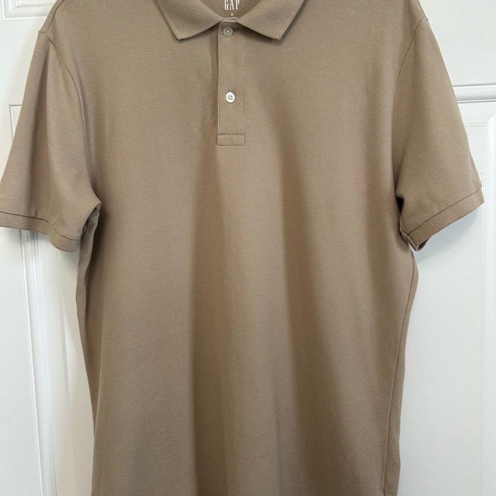 GAP Men's Classic Beige Polo Shirt